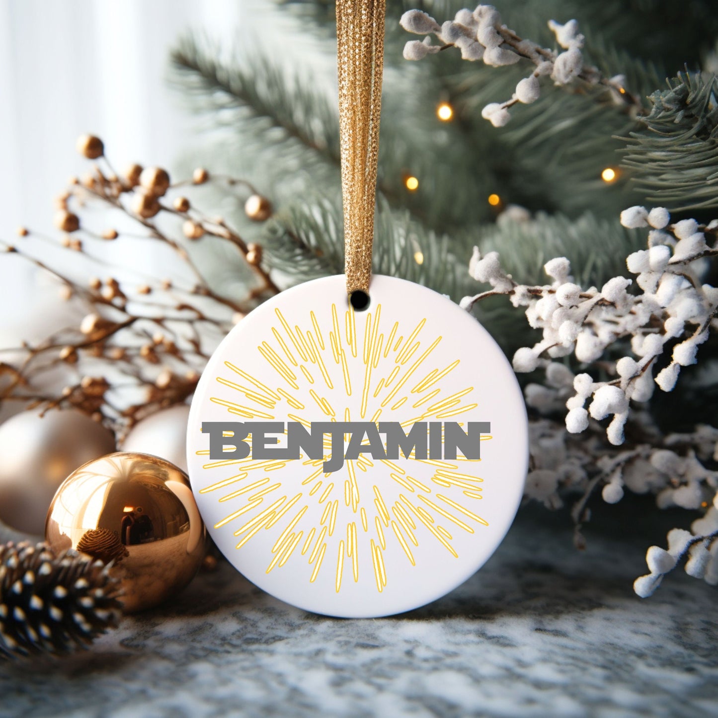 Star Wars Personalized Ornament | Name Christmas Tree Ornament | Holiday Gift | Kids Stocking Stuffer | New Parent Ornament