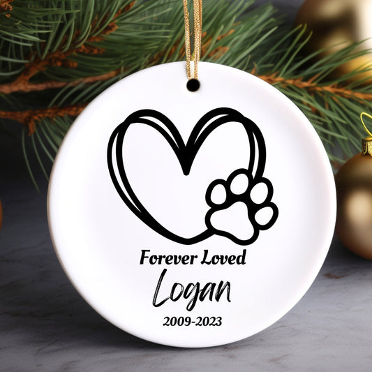 Loved Pet Christmas Ornament | Pet Loss Christmas Tree Ornament | Personalized Pet Ornament Gift | Dog Ornament | Memorial Ornament