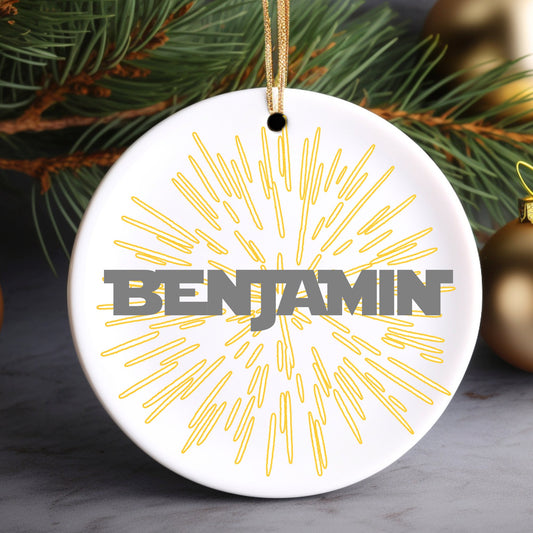 Star Wars Personalized Ornament | Name Christmas Tree Ornament | Holiday Gift | Kids Stocking Stuffer | New Parent Ornament